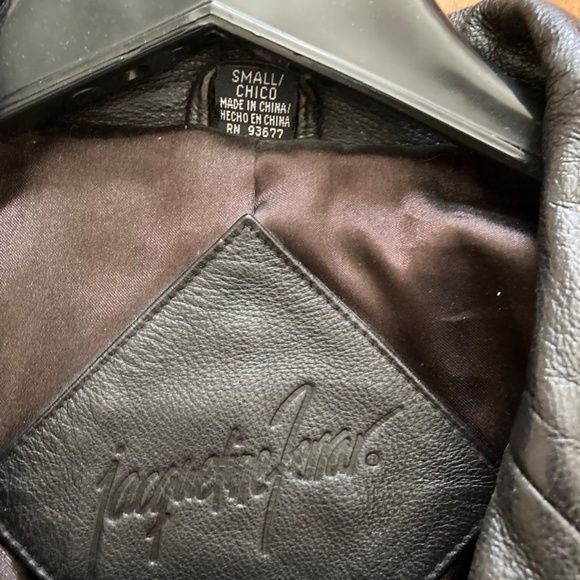 Jacqueline Ferrar Black Leather Jacket Size Small - Picture 3 of 3